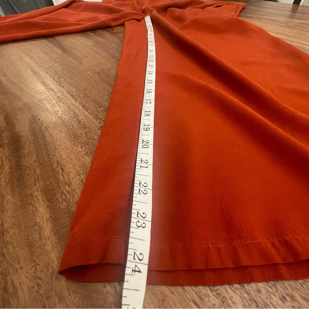 Eileen Fisher Wide Leg Crop Pants in Orange Pekoe - Picture 9 of 11